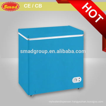 100L baby blue colored chest freezer/freezer horizontal